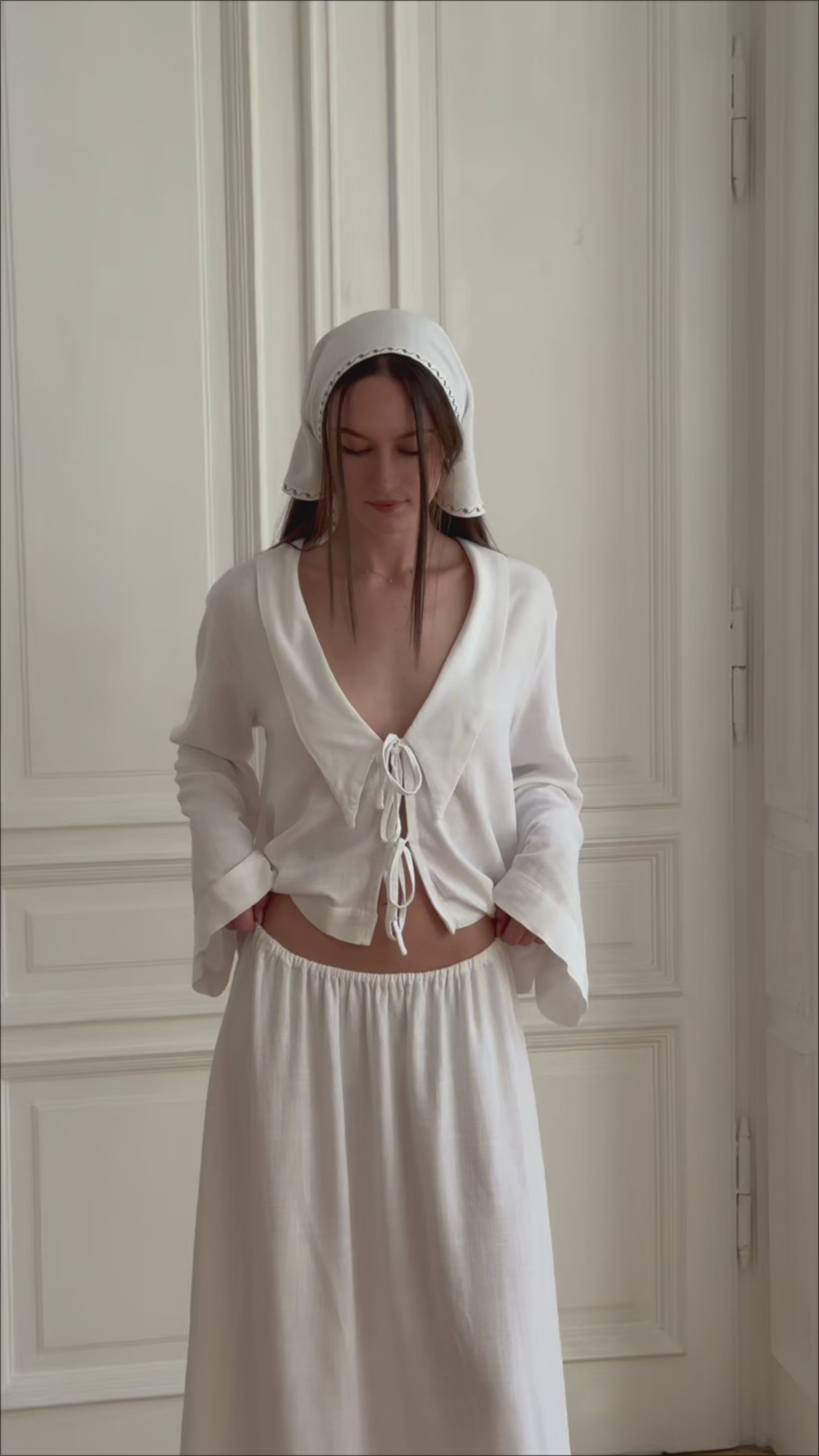Lniana koszula z kołnierzem rosalinne